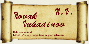 Novak Vukadinov vizit kartica